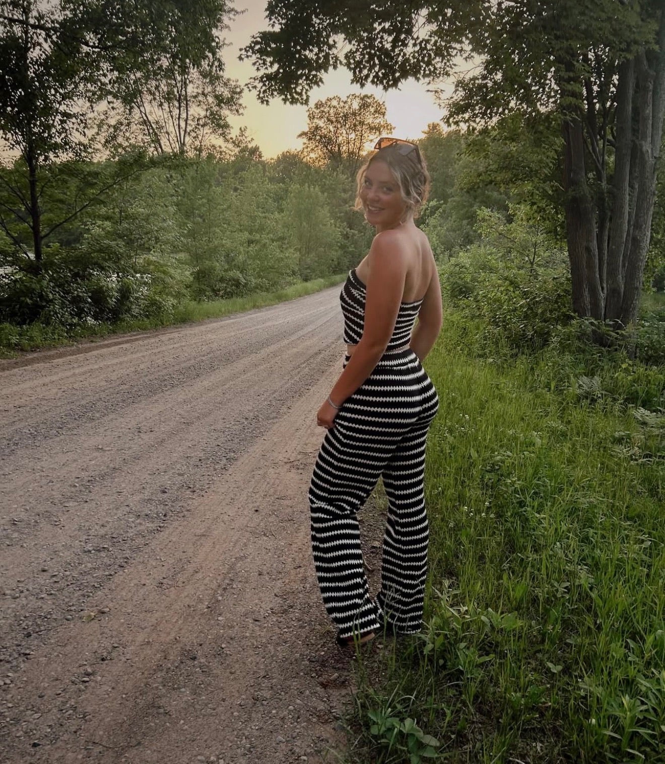 Twist Tube Top & Wide Leg Pants Set