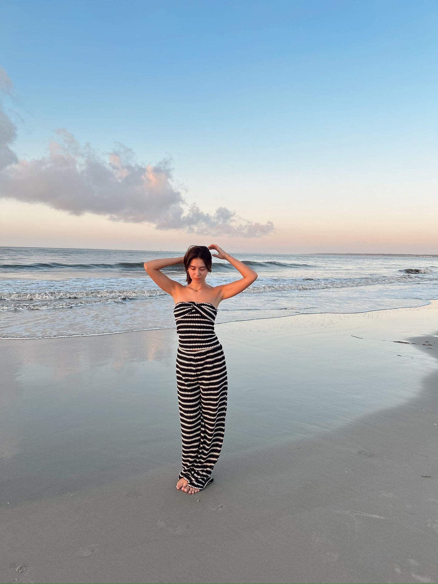Twist Tube Top & Wide Leg Pants Set