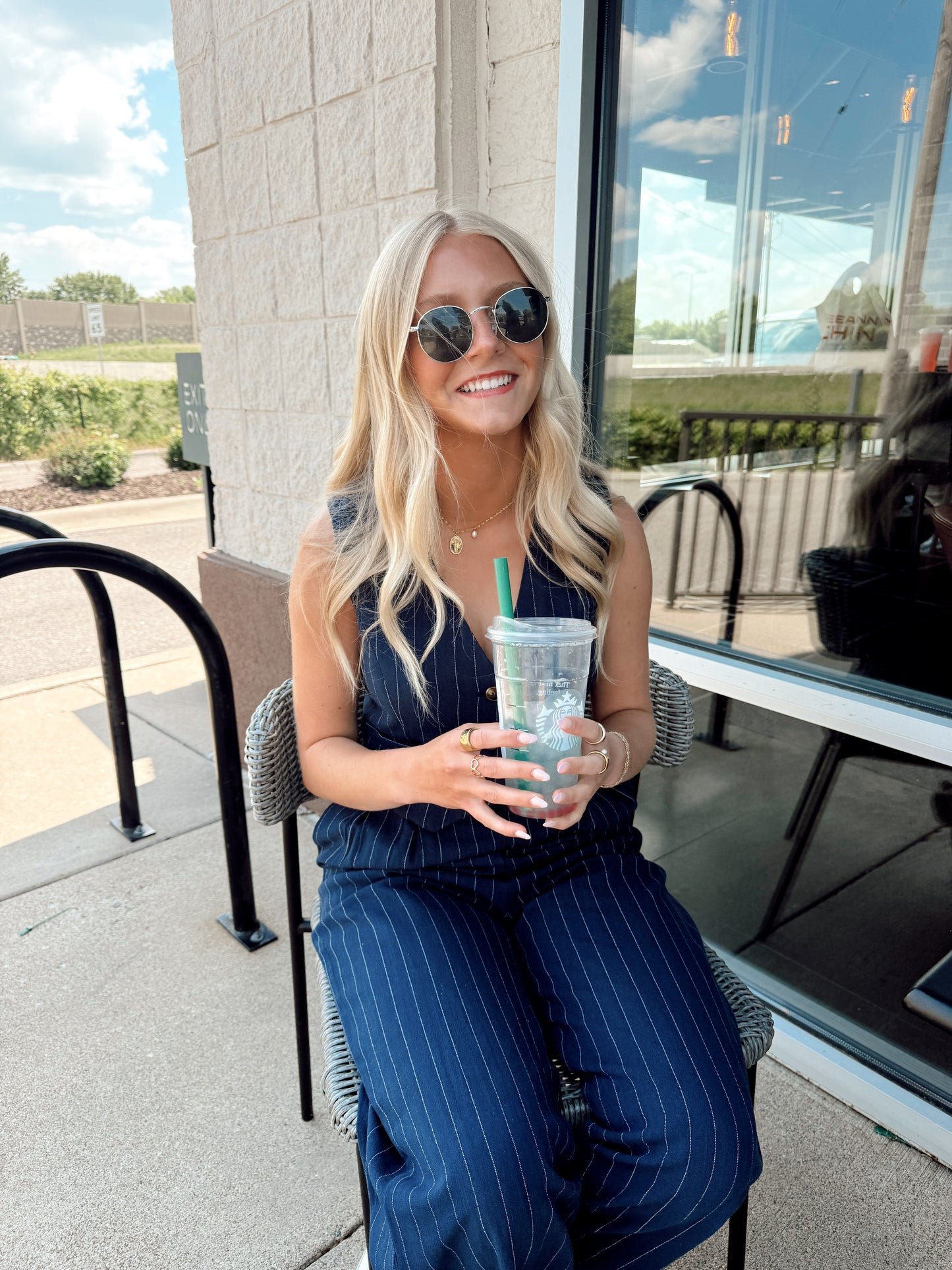 Pin Striped Vest and Trouser Pants Set