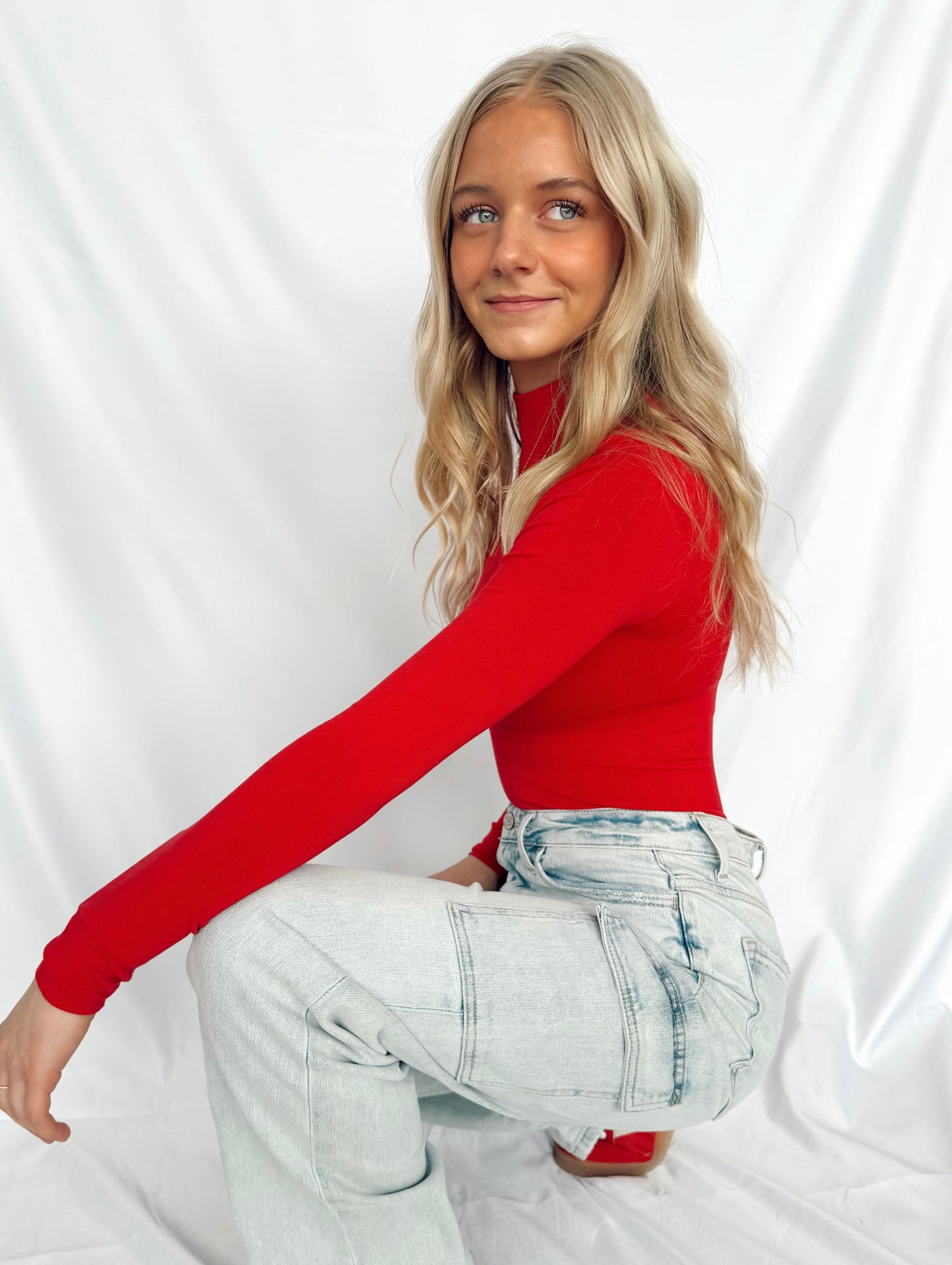 High Rise Cargo Straight Jeans