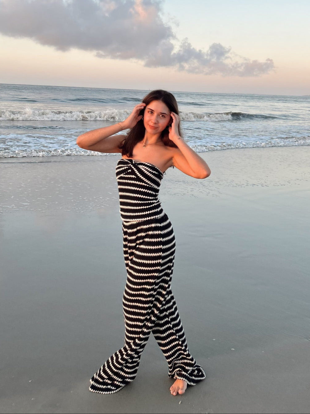 Twist Tube Top & Wide Leg Pants Set
