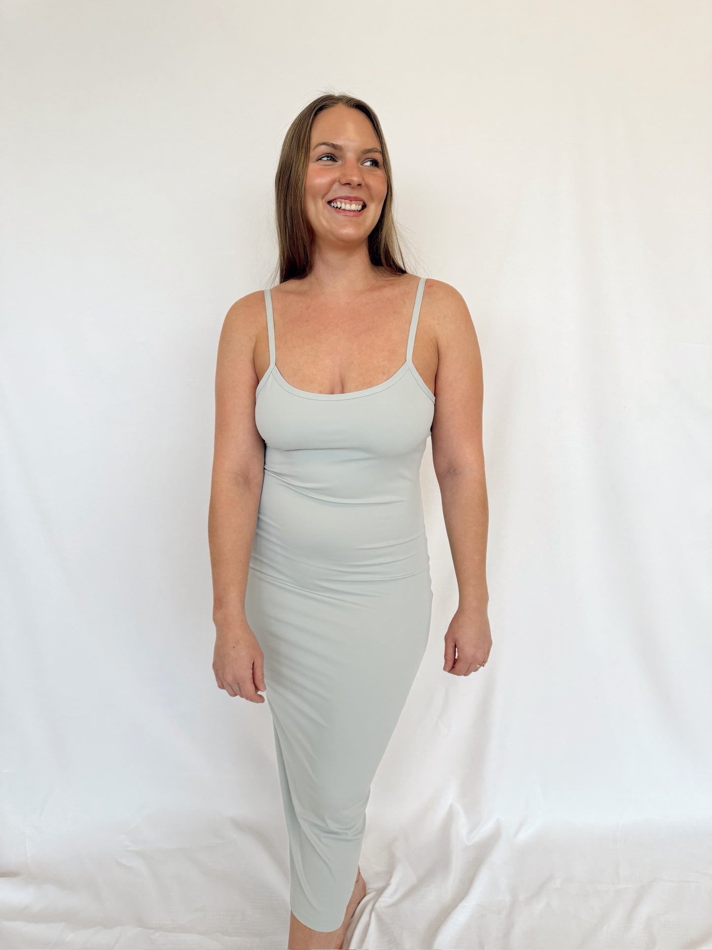 Gray Essential Midi Dress