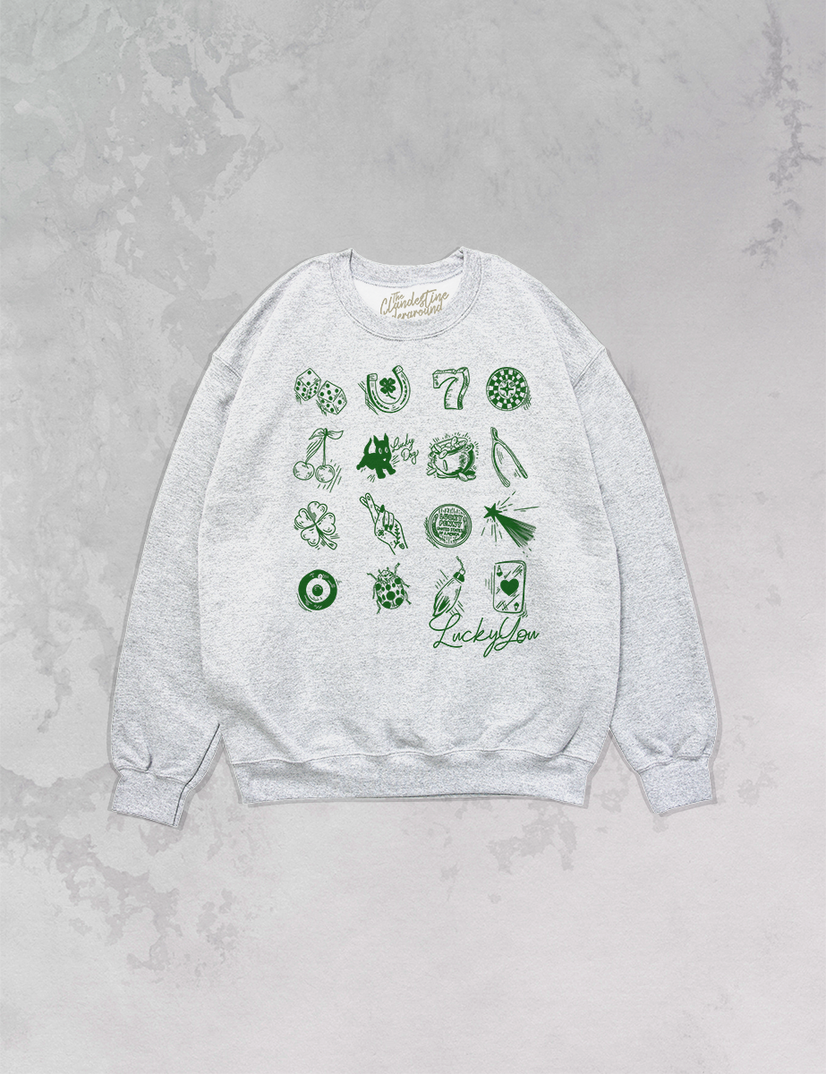 Lucky You Sweatshirt | Heather Grey