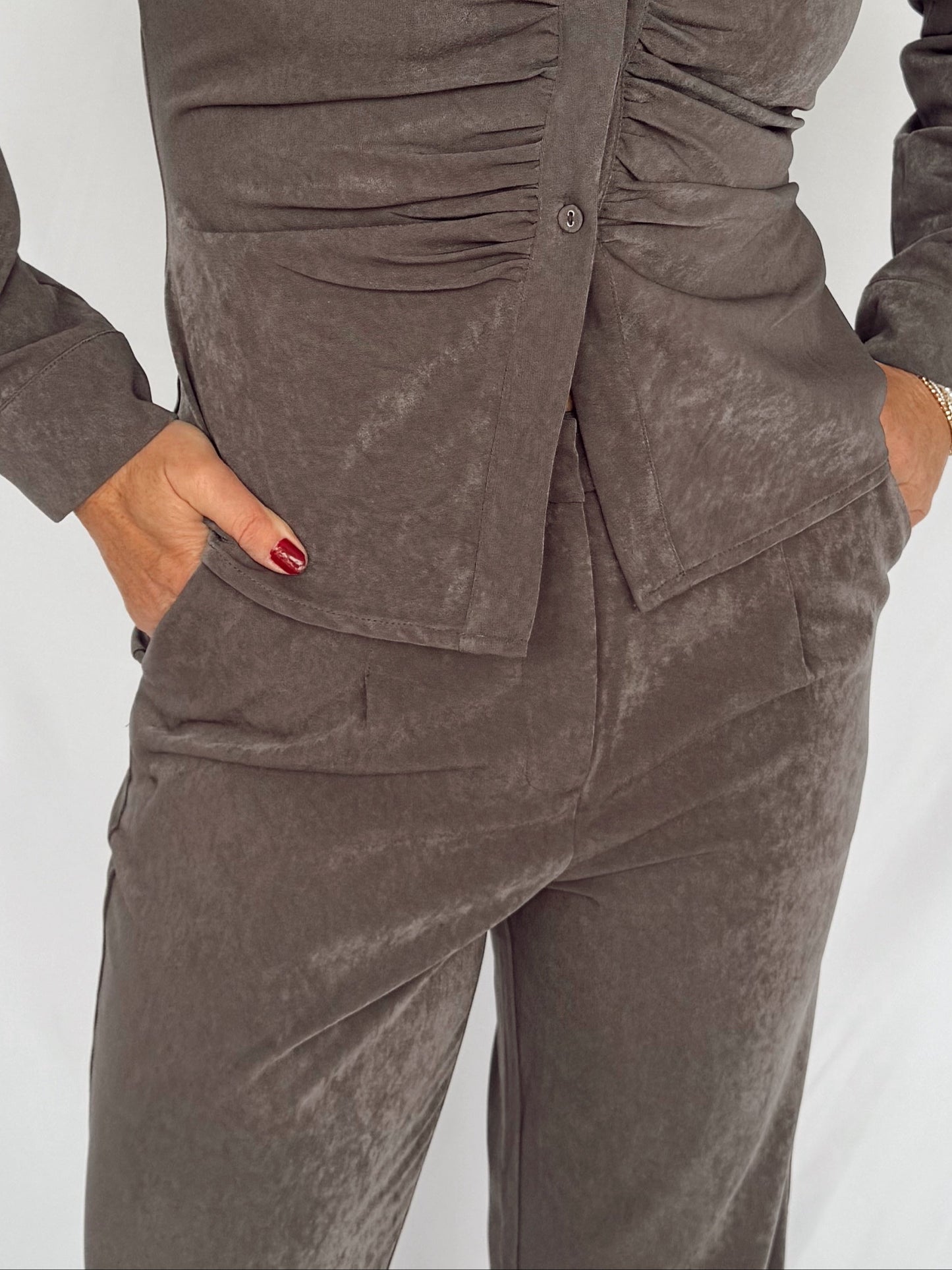 Brushed Woven Trousers
