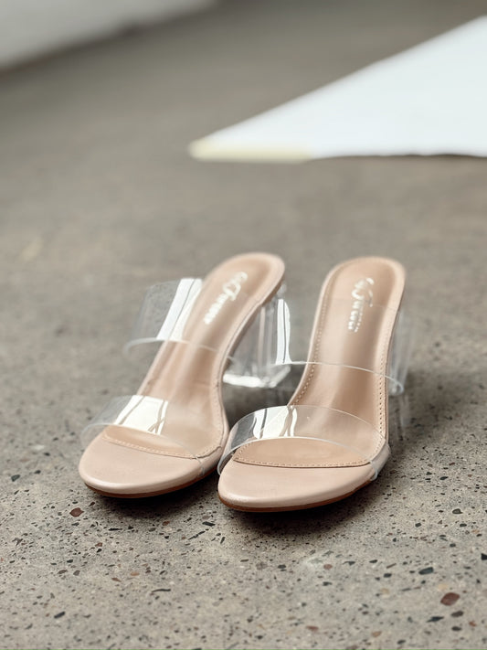 Clear Strappy Heels