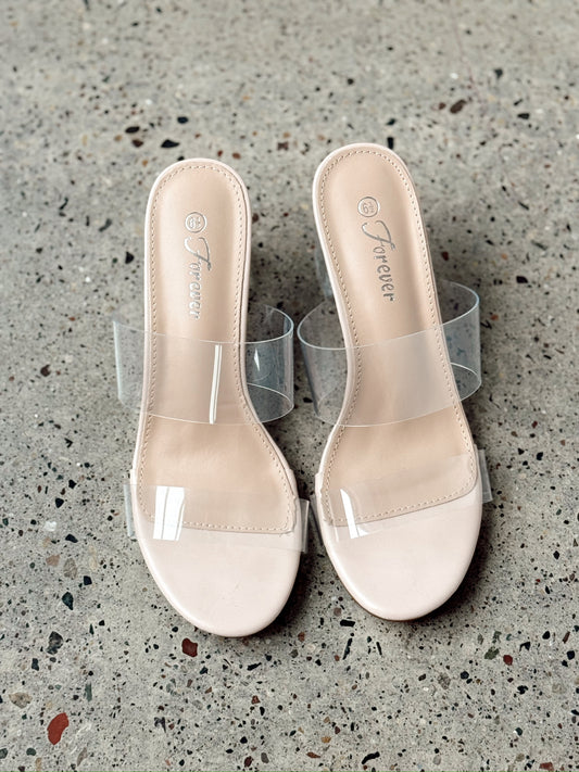 Clear Strappy Heels