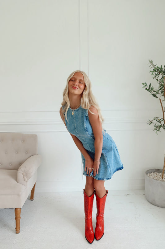 Denim A Line Dress